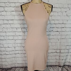 Carli Bybel X Missguided Ribbed Square-Neck Bodycon Dress Size 8 NWT